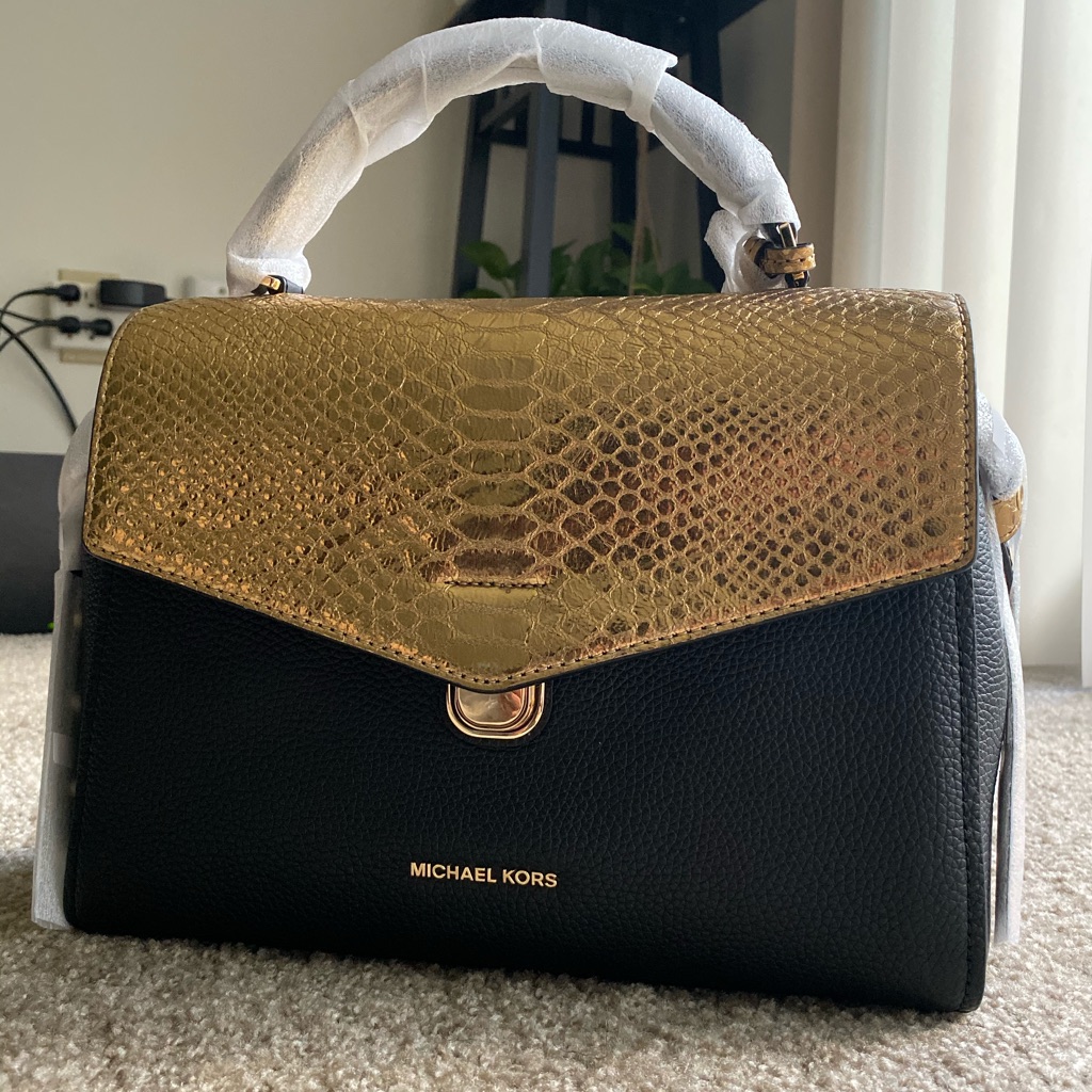 Birstol Medium Metallic Snake Satchel